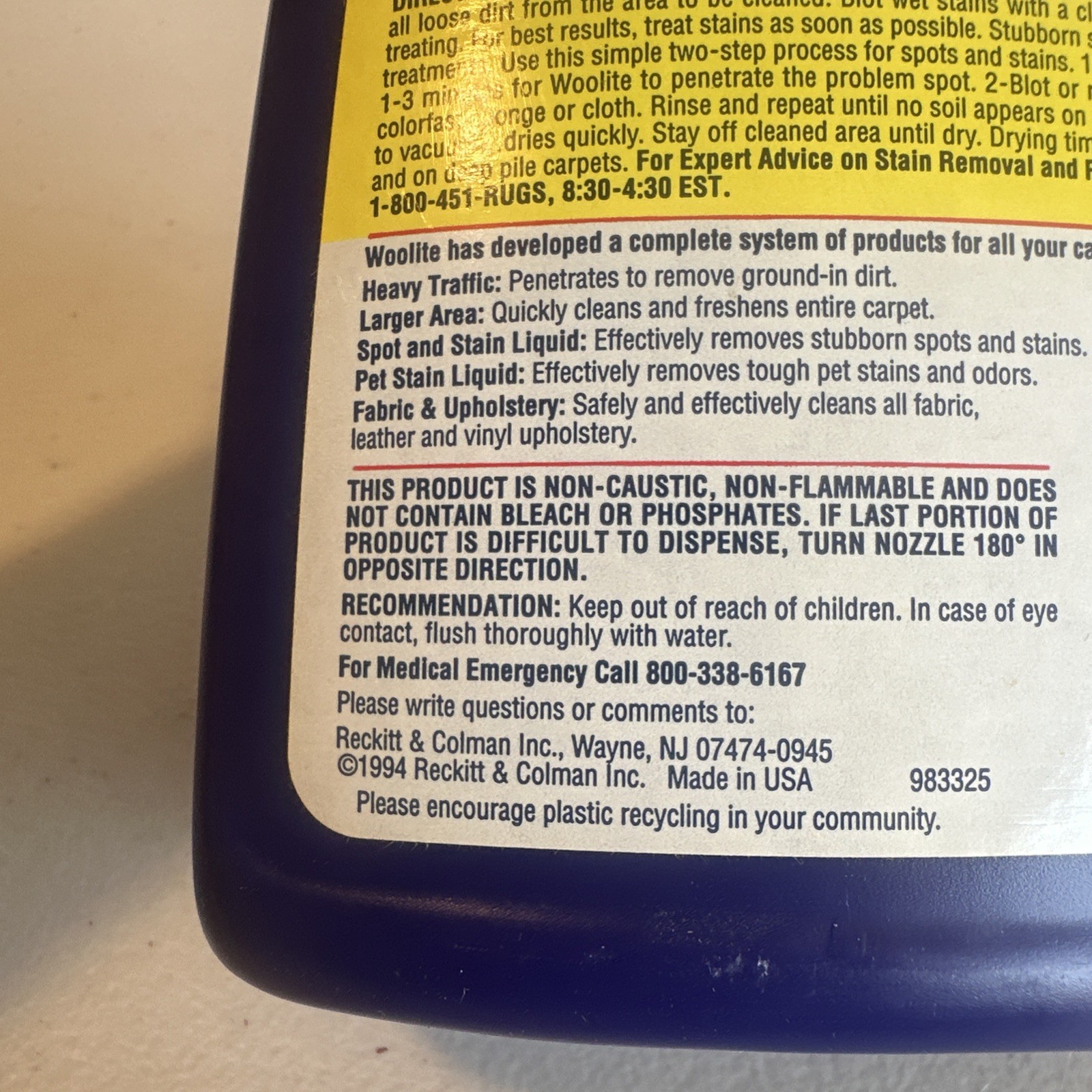 Woolite Spot And Stain 22 Oz Full Bottle