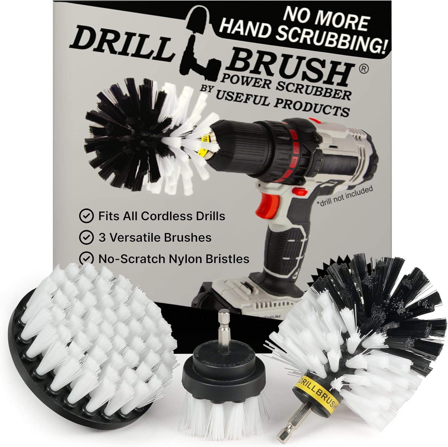 Car Detailing Kit | Drill Brush Set – Soft Bristle Power Scrubber