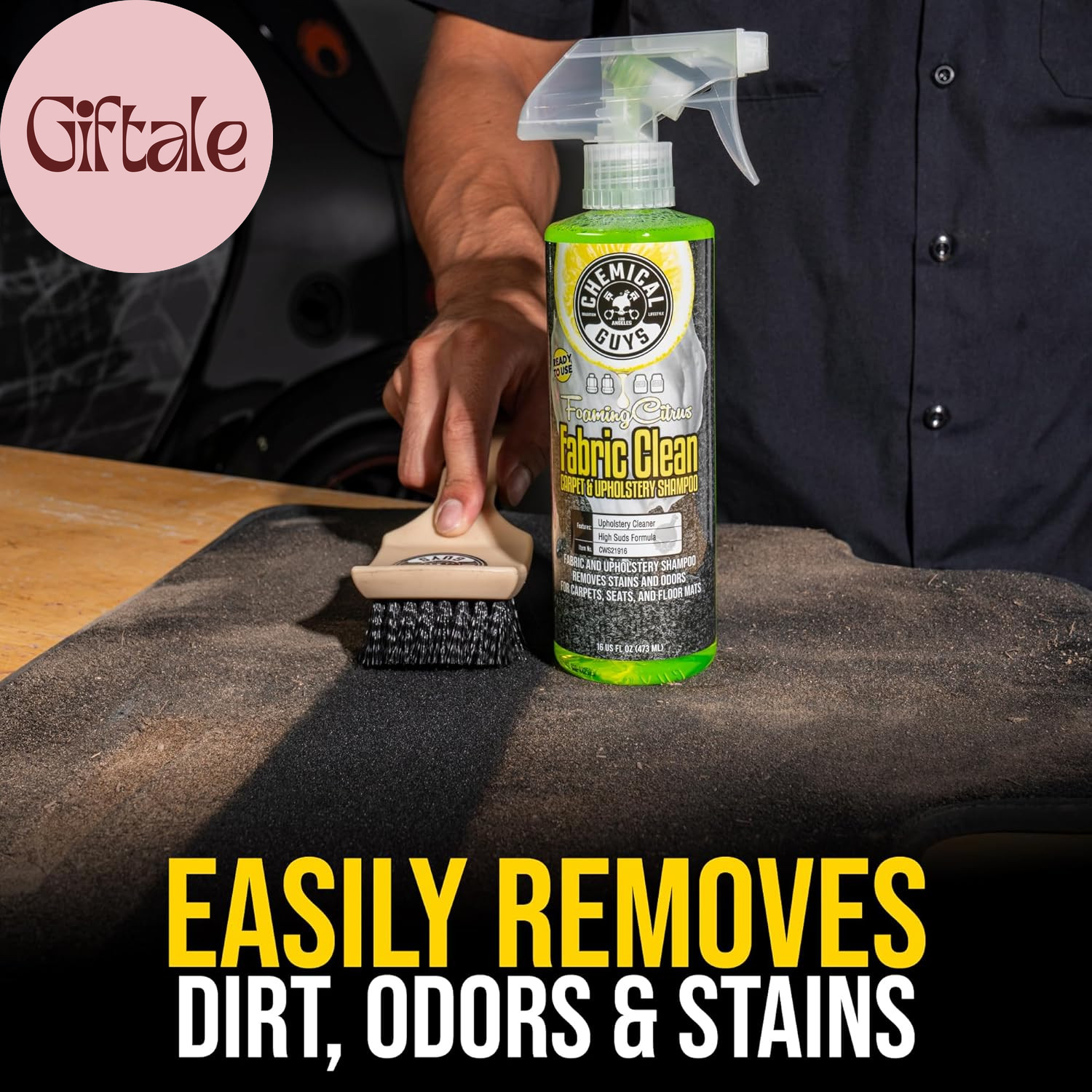 Foaming Citrus Fabric Clean Carpet & Upholstery Cleaner – Car Carpet Cleaner Spr