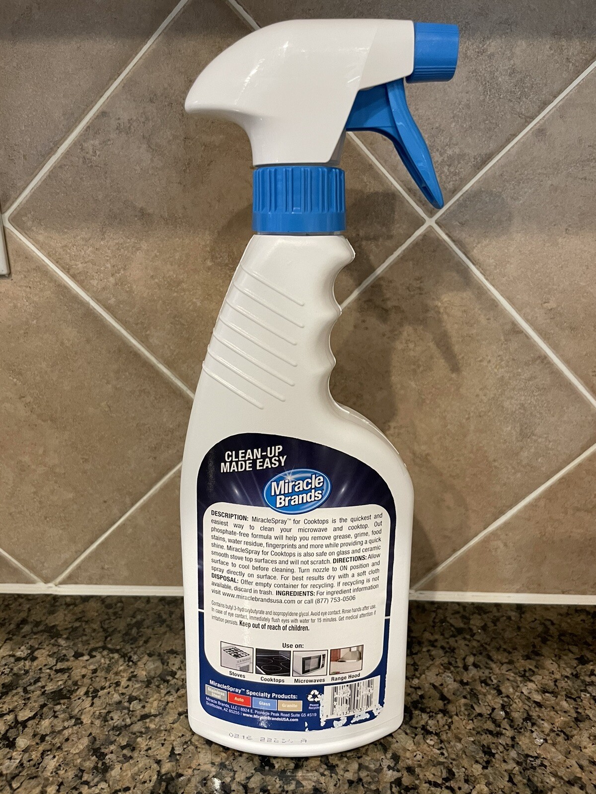 Miracle Spray for Cooktops Streak Free Natural Coriander Lime Scent 16 fl oz