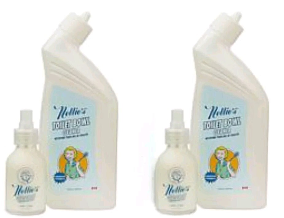 Nellie’s 4 Piece Toilet Bowl Cleaner Set-24 oz. and Toilet Spray 3.38 oz-Sealed