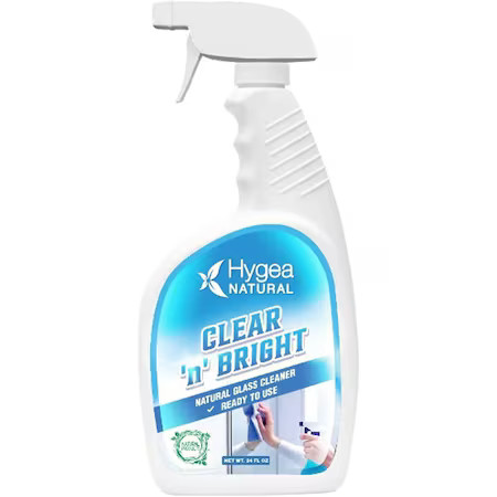 HYGEA NATURAL HN-3005 Clear ‘n’ Bright Natural Glass Cleaner Ready to Use 24 oz
