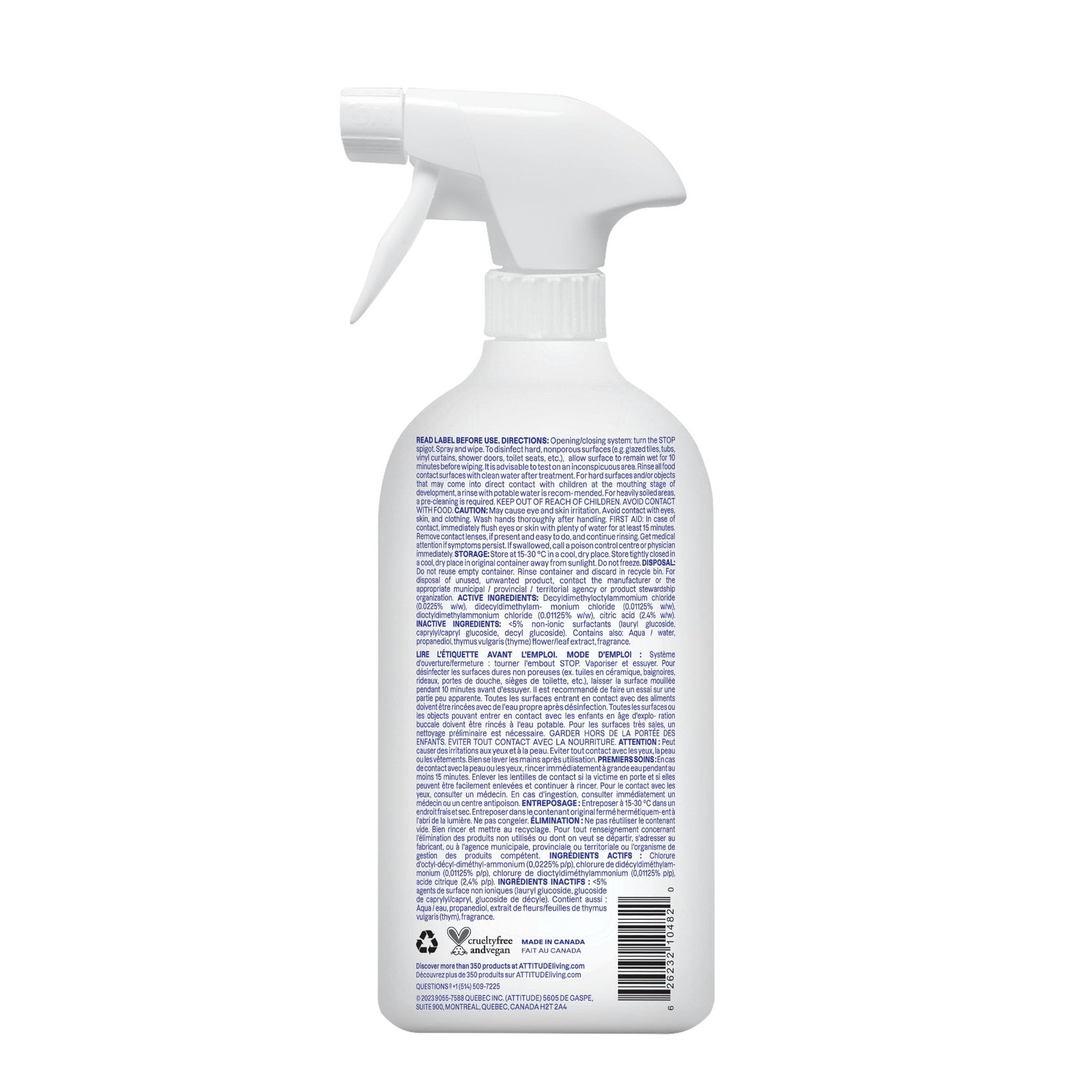 Produce Wash Unscented Vegan Plant-Based Food-Safe Cleaner 27.1 Fl Oz