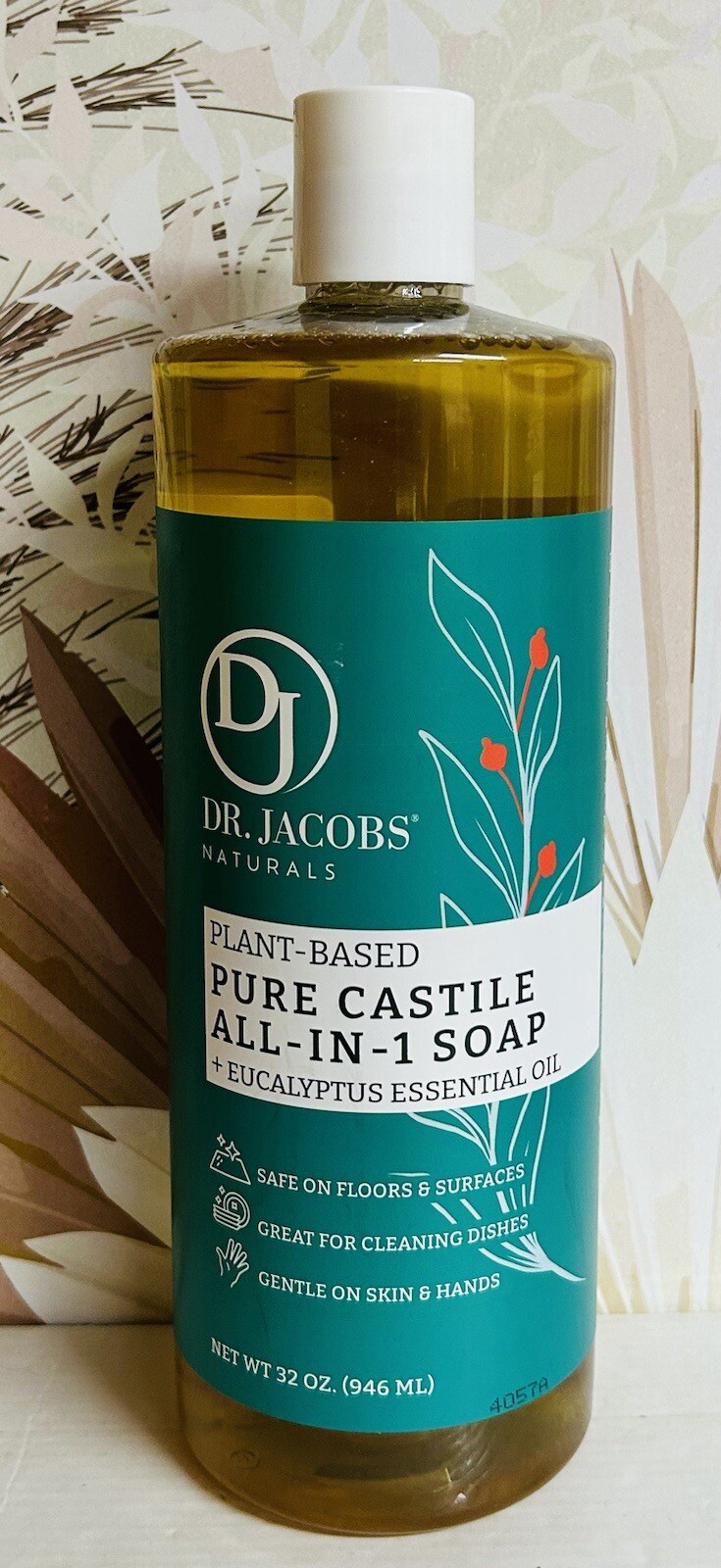 Dr. Jacobs ~ Eucalyptus Pure Castile All-in-1 Soap ~ Plant-Based 32 oz