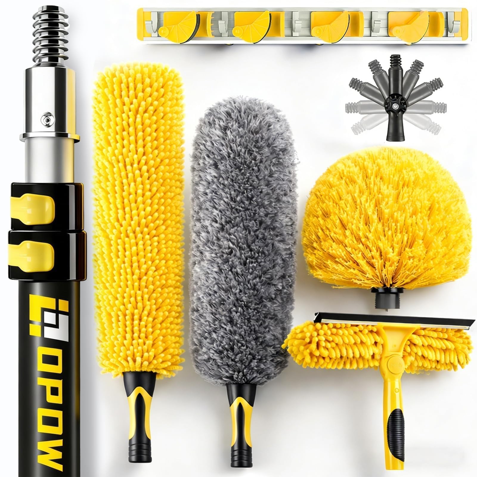 20 Foot High Ceiling Duster Kits with 5-12ft Heavy Duty Extension Pole High