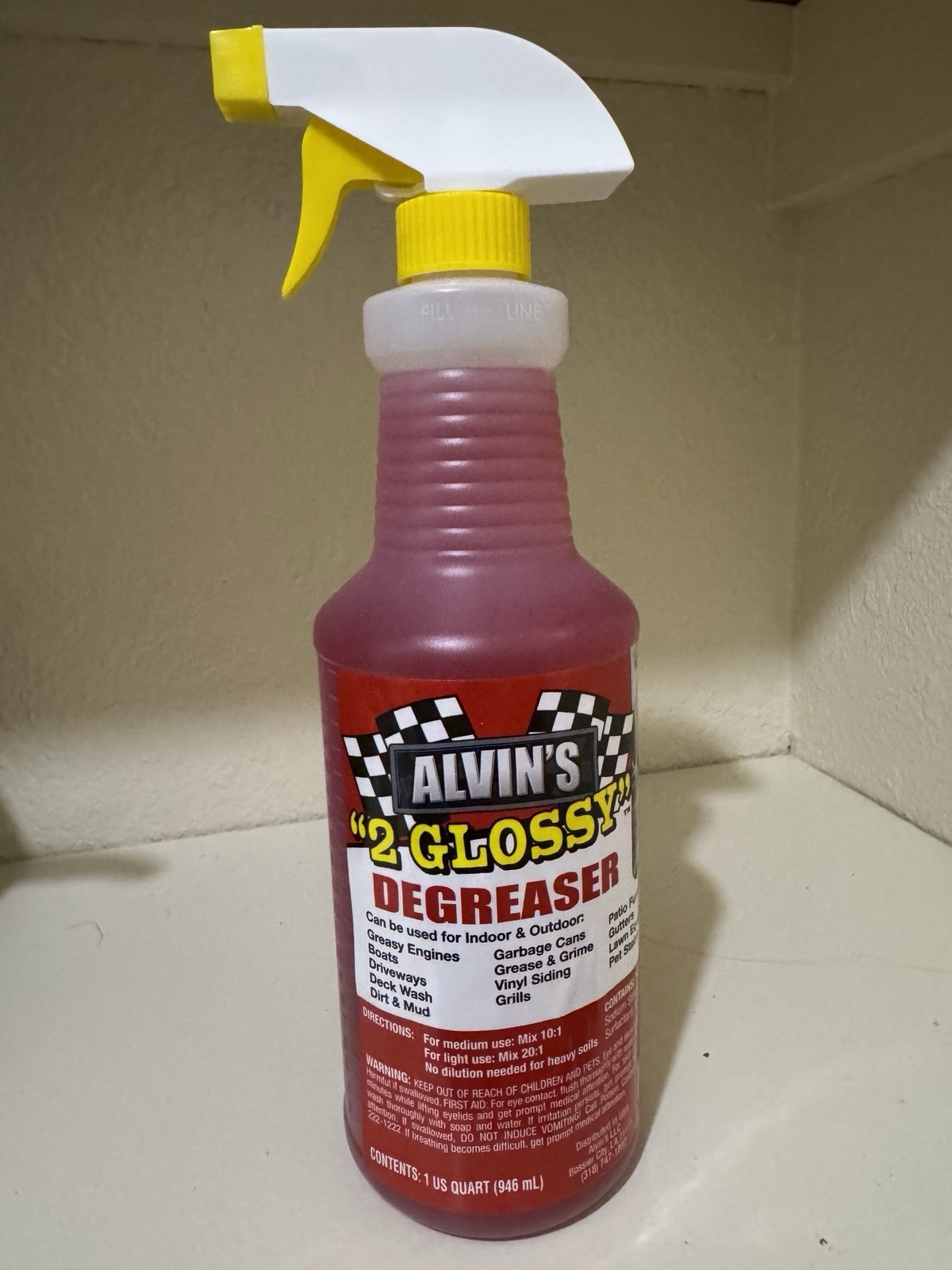 Alvin’s Degreaser Liquid Indoor & Outdoor Cleaner 1 US Quart 946 mL Single Pack