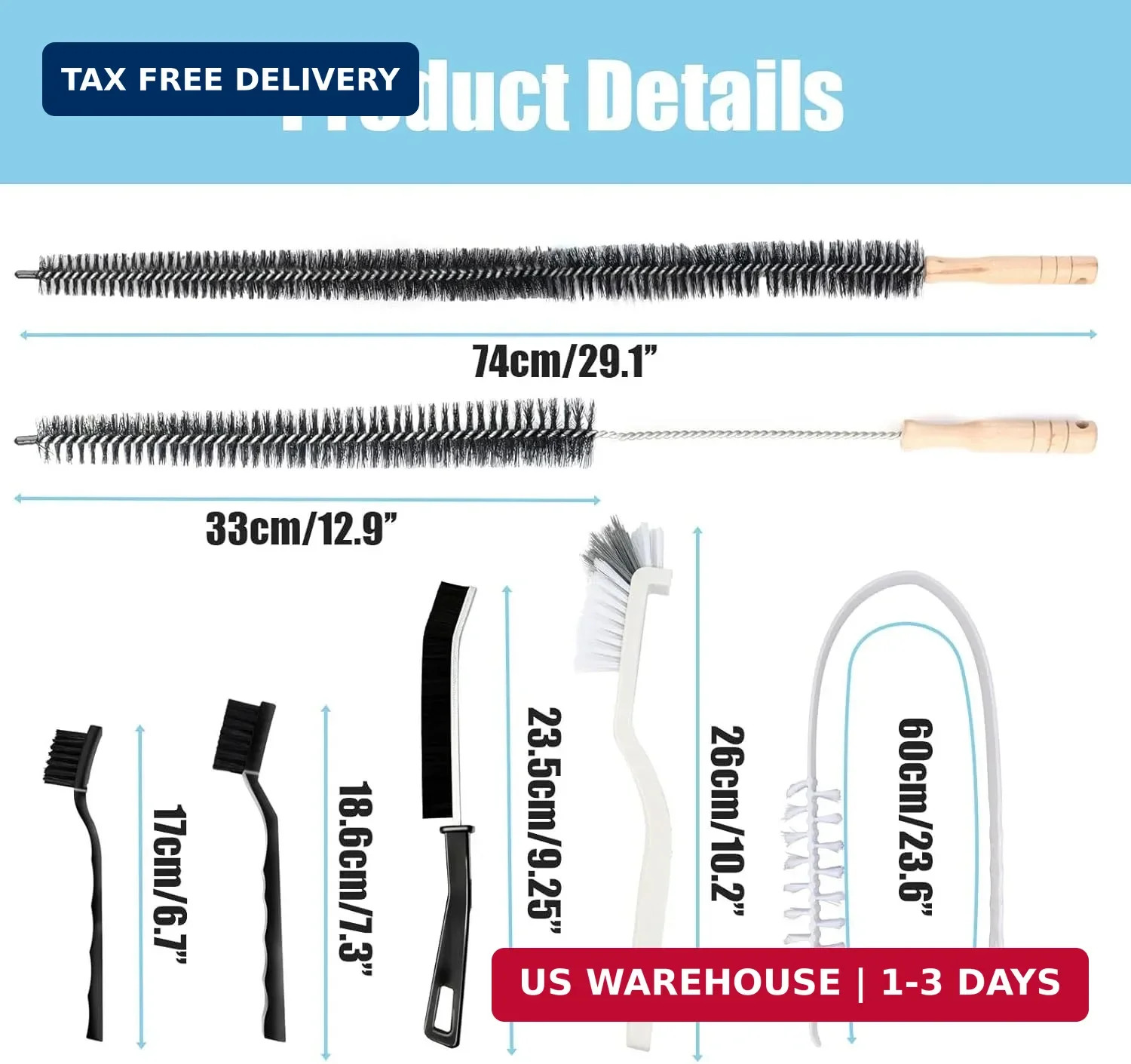 Washing Machine Cleaning Brush,Dryer Vent Cleaner Kit,Crevice Brush for Bathroom