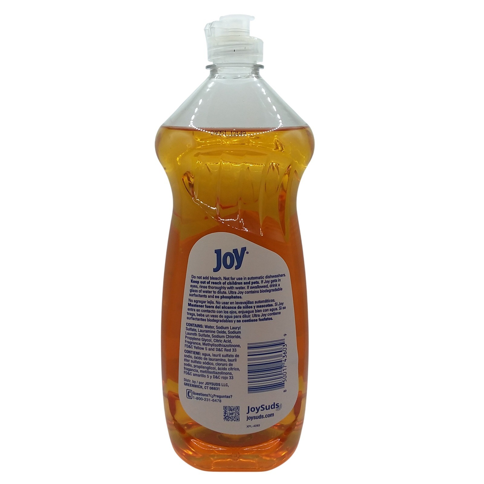Joy Ultra Dishwashing Liquid 30 fl oz Orange America’s Original Grease Fighter