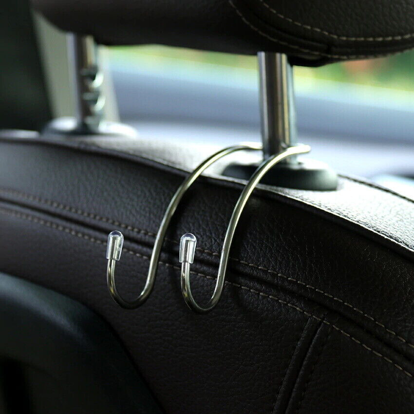 3pc Car Seat Hook Hanger – Vent Blinds Brush – Red Woven Leather Key Fob Holder