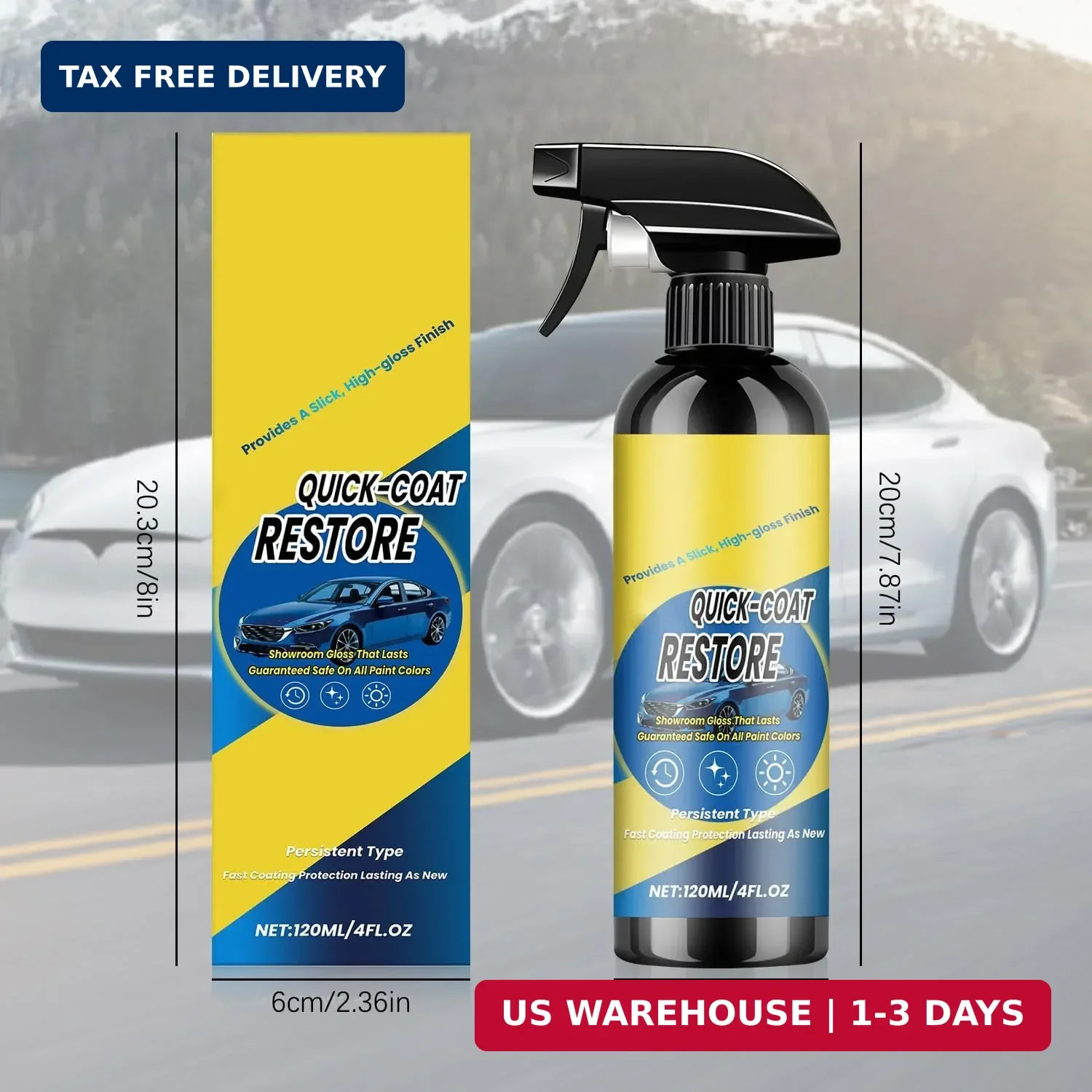 2Pcs Nano Quick Coat Restore Coating Spray,2026 New Advanced Automobile Quick-Ac