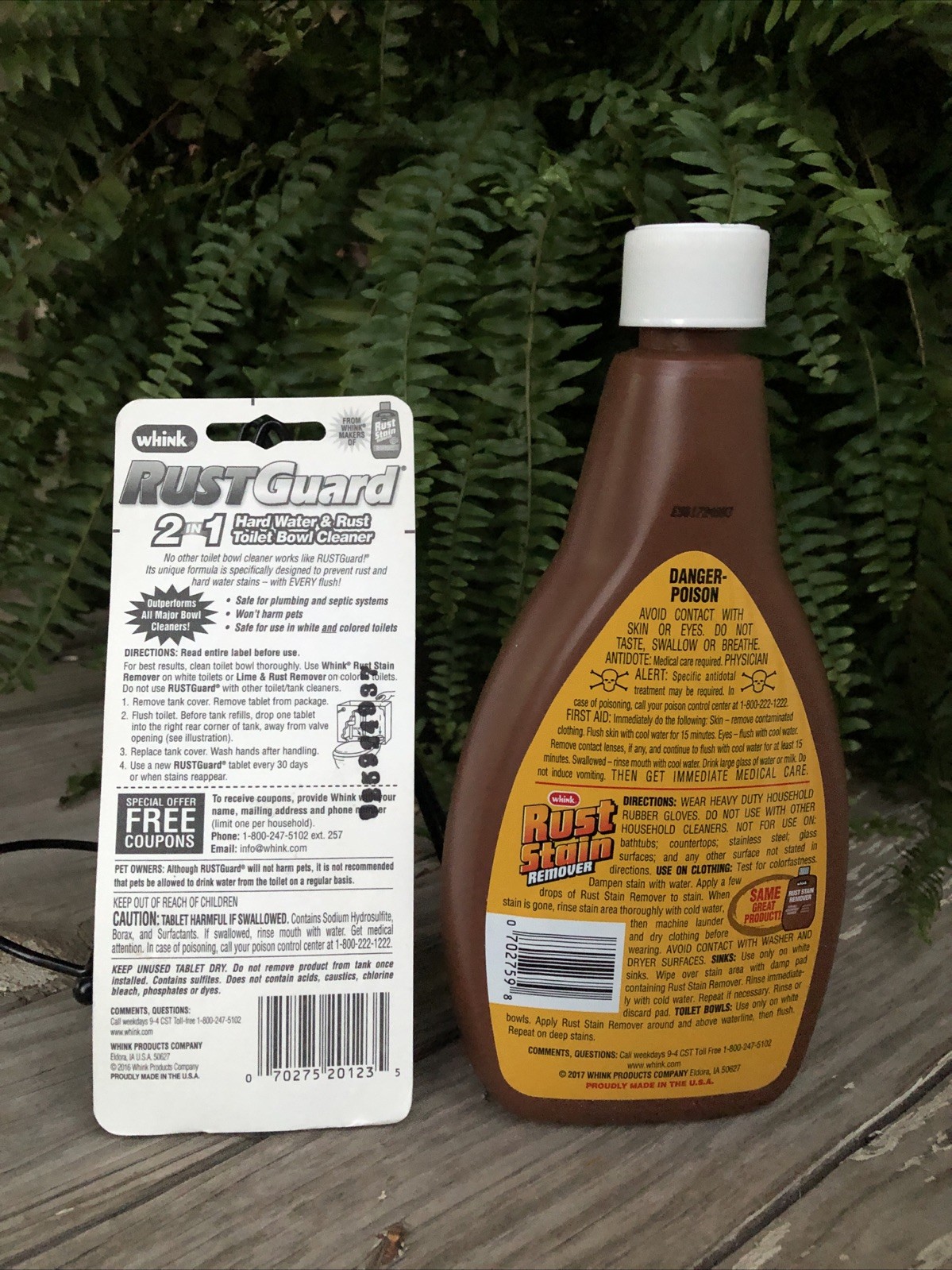WHINK 2 Rust Guard Tablets & Rust Stain Remover Liquid 16 oz Toilet Bowl Cleaner
