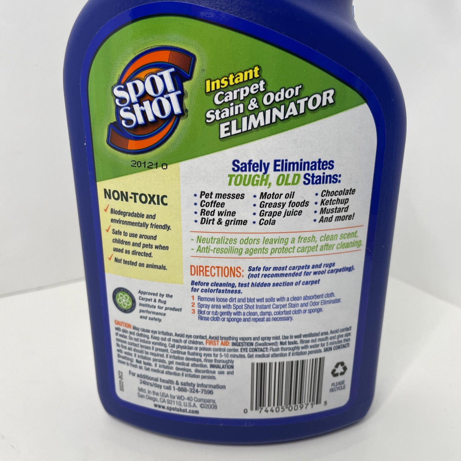 1-Spot Shot Instant Carpet Stain & Odor Eliminator 22 oz Discontinued NON TOXIC