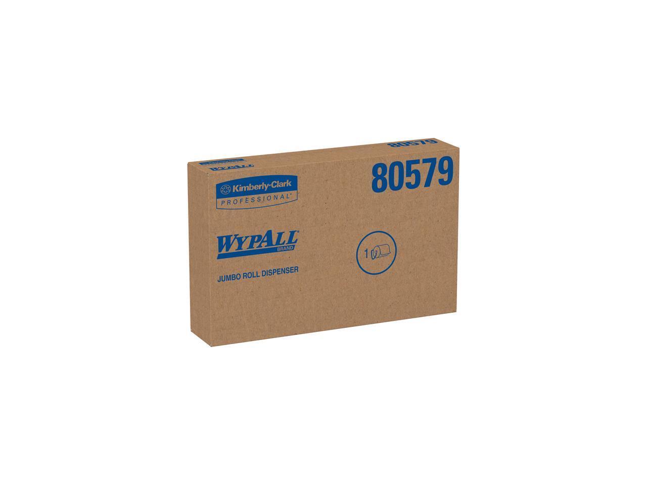 Wall Mounted Dispenser for WypAll and Kimtech Wipes (80579), Jumbo Roll, Black