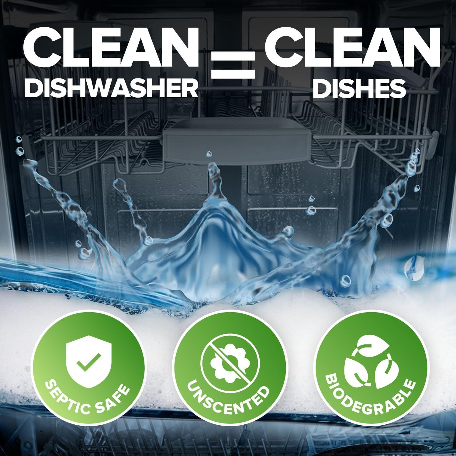 Heavy Duty Dishwasher Cleaner and Deodorizer Tablets Descaler Deep Cleaning N…