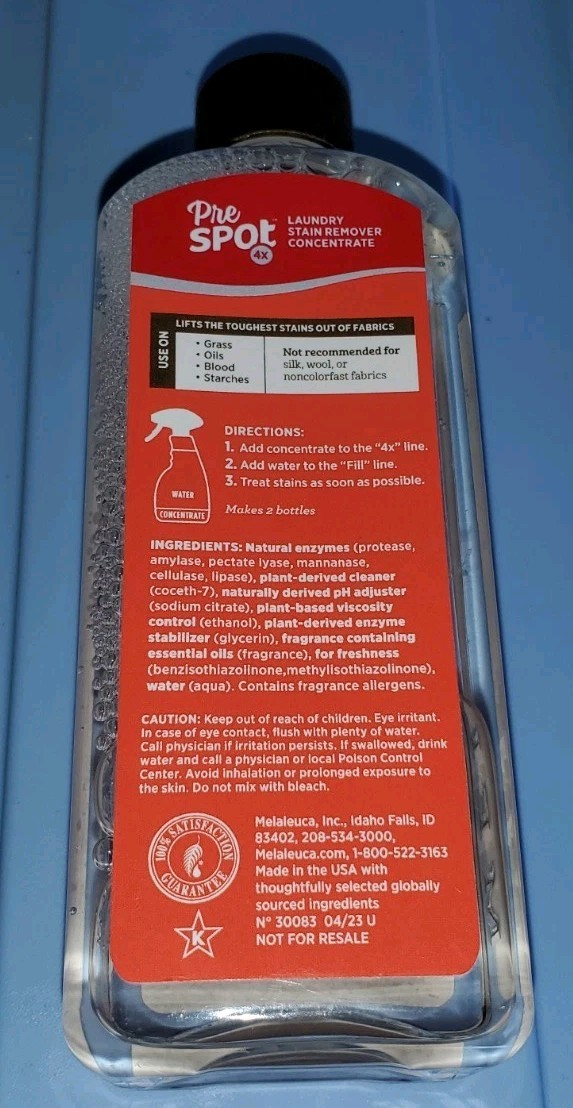 Melaleuca EcoSense Clear Power⭐️12x Concentrated Glass Cleaner 8 Oz & Pre Spot.