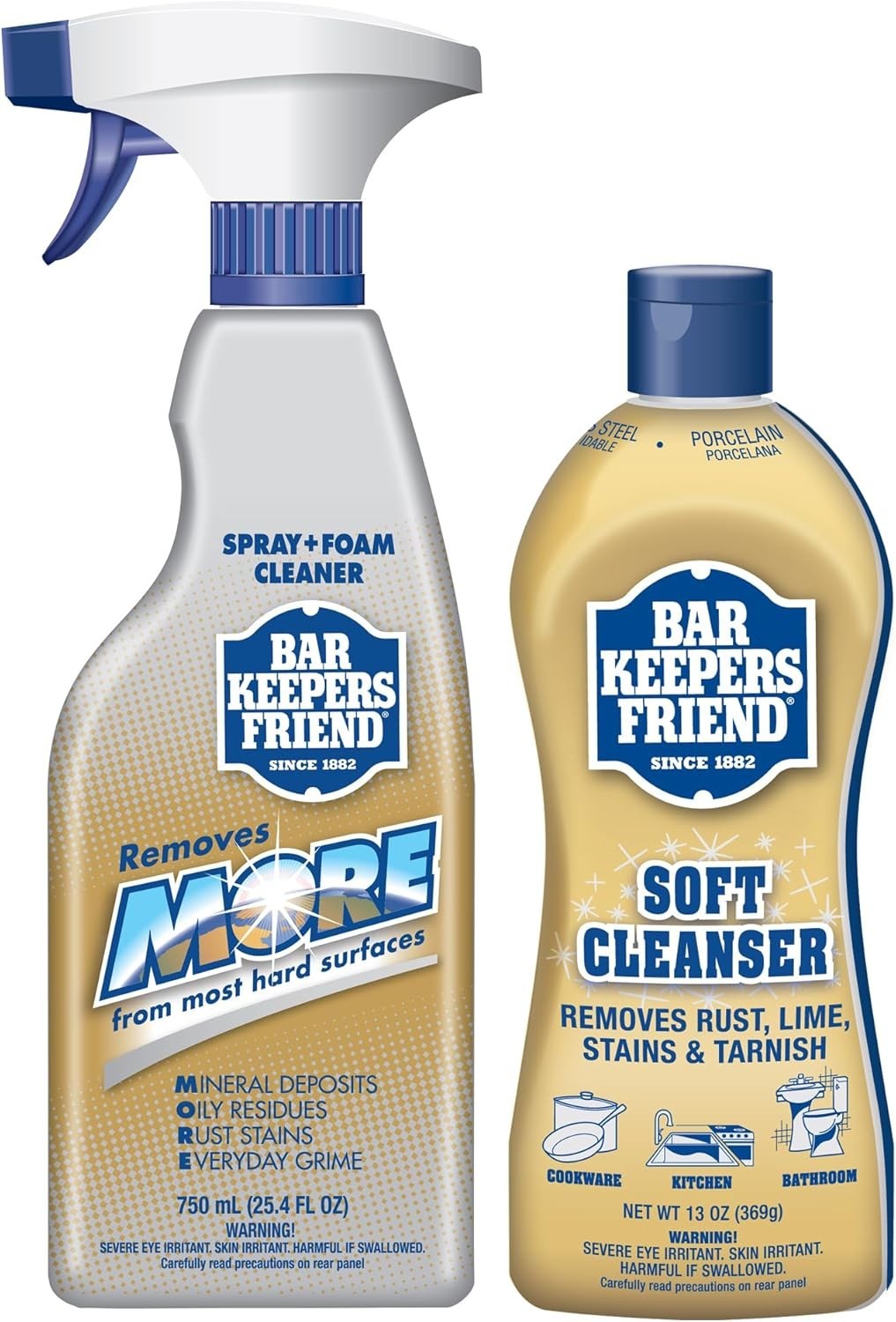 Soft Cleanser 13 oz and MORE Spray + Foam 25.4 oz Multipurpose Cleaner Bundle…