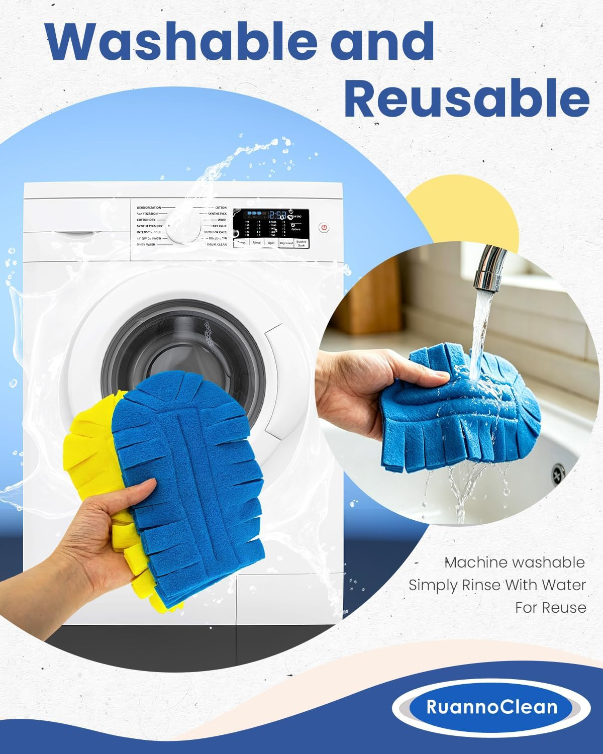 6 PCS Reusable Duster Refills Compatible with Swiffer Duster | Washable Fleece
