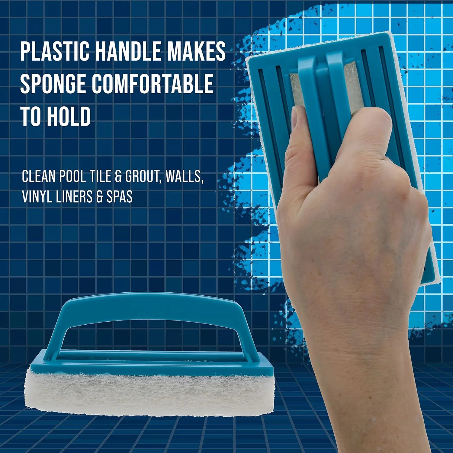 U.S. Pool Supply Hand-Held Pool Scrub Brush Pad 2 Pack, Scrubbing Scouring | Sco