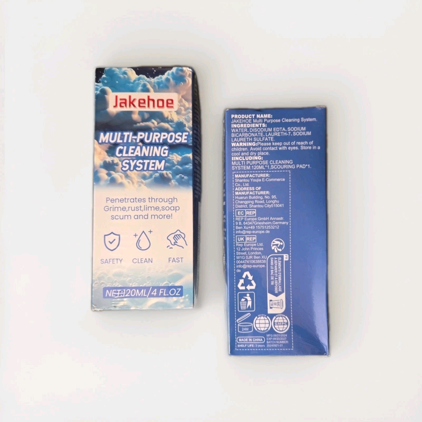 2x JAKEHOE Multi Purpose Cleaning System 4 Oz Each New!