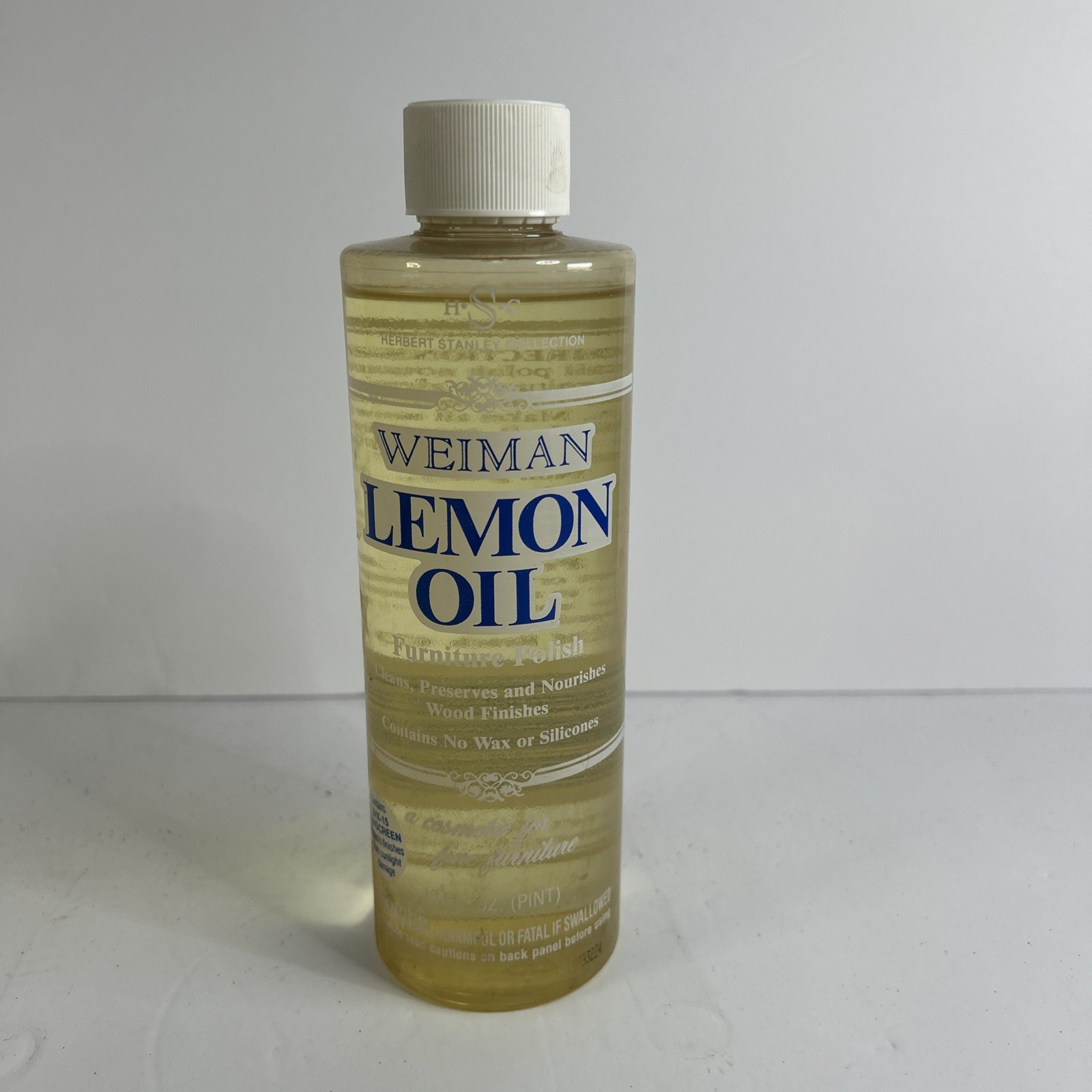 Weiman Lemon Oil Furniture Polish Wood Clean Preserve Sunscreen 16 f oz 95% Full