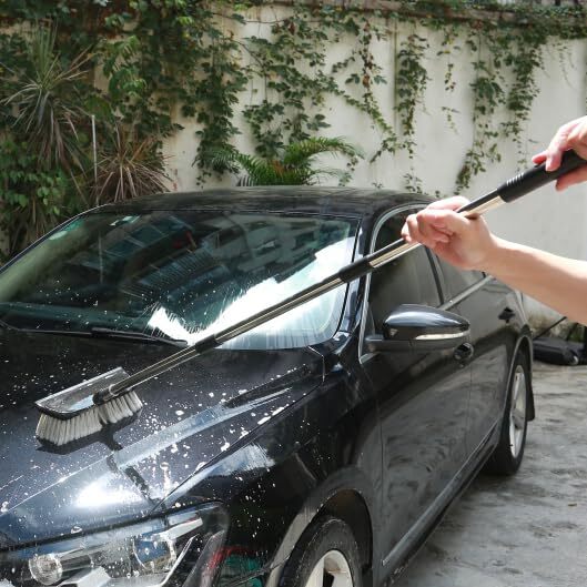 50 Dip Car Wash Brush with Long Handle for Washing Cleaning House Siding Solar