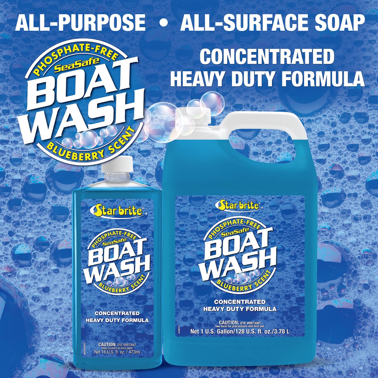 Star Brite 080416P Concentrated Boat Wash 16Oz Heavy Duty Marine Cleaner Formula