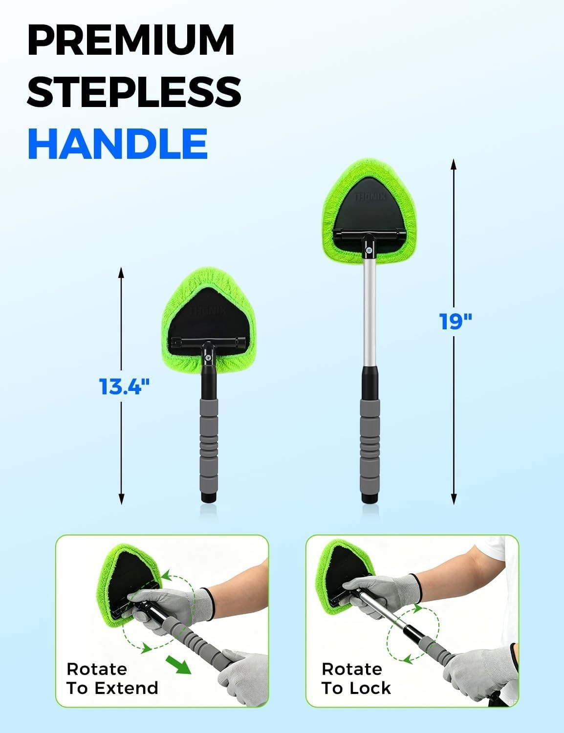 Windshield Cleaner Tool with 180° Swivel Head – Perfect for Cars & Homes