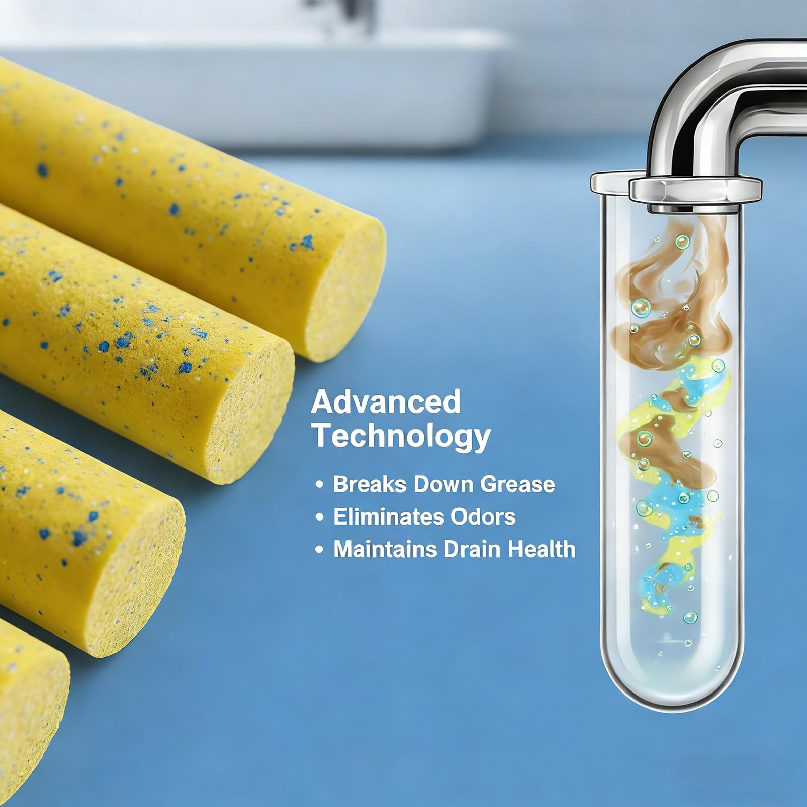 360EXPRESS Drain Cleaner and Deodorizer Sticks, 24 Pcs Enzyme Drain Sticks – …