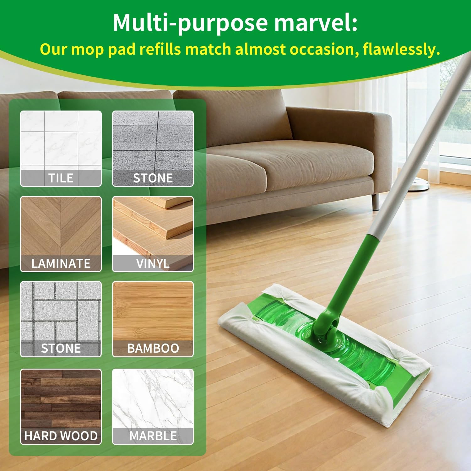 Dry Sweeping Cloths, 60pcs, 8.2 x 11in Disposable Mop Pad Refills, Sweeper Di…