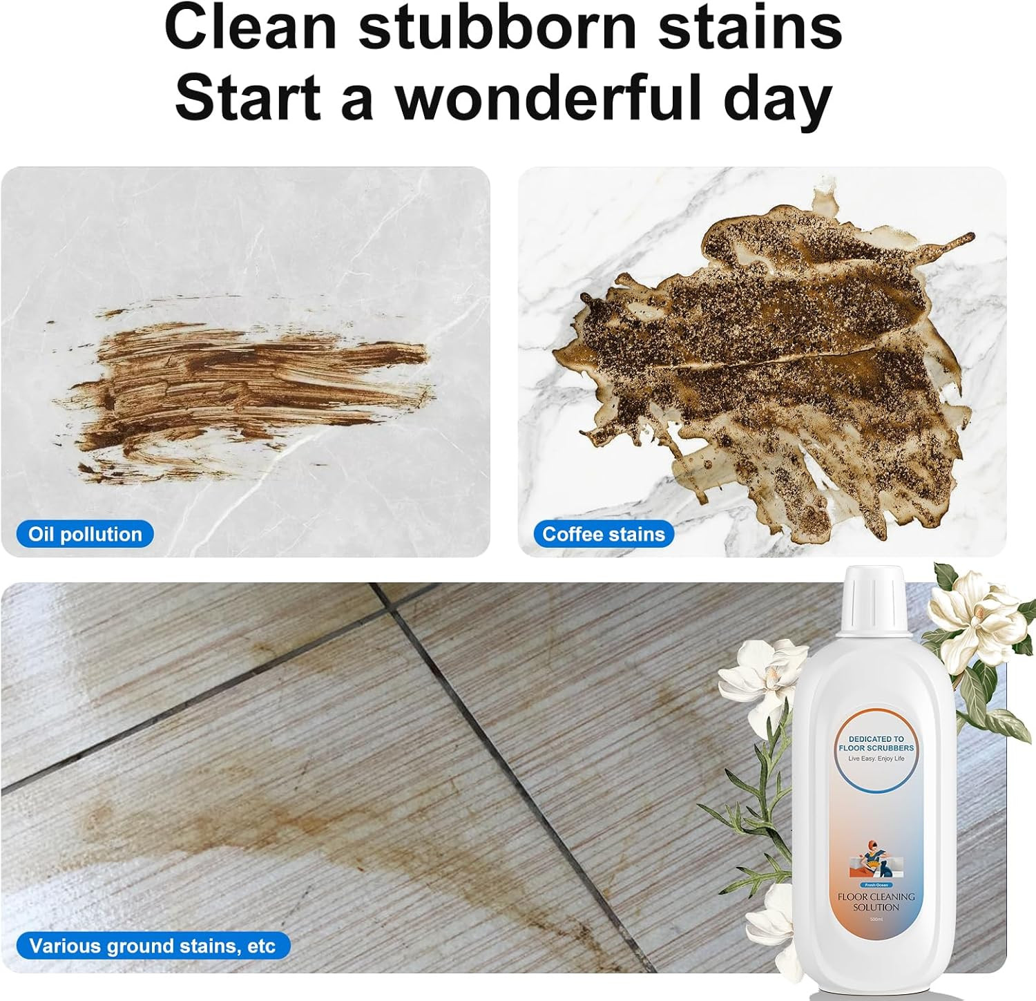Floor Cleaning Solution Compatible with Tineco , Deep Cleans for Multiple Hard F