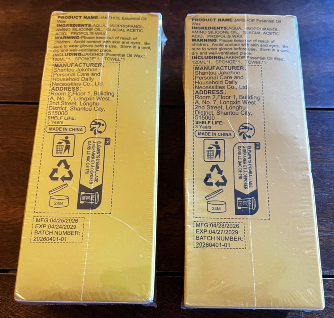 2 Jakehoe Natural Beeswax Care Spray, Furniture Polish Essential Oil
