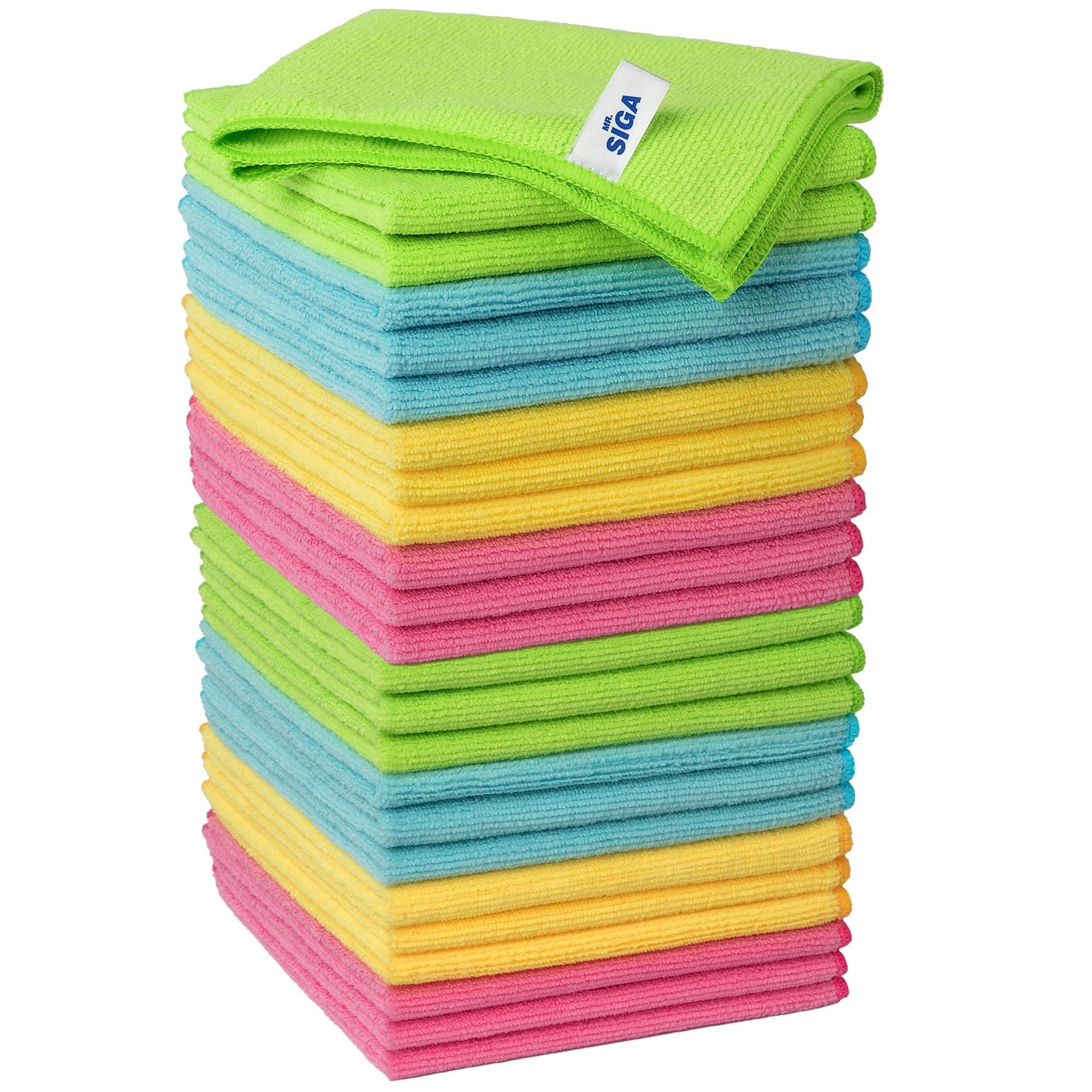 MR.SIGA Microfiber Cleaning Cloth, Pack of 24, Size:12.6″ x 12.6″