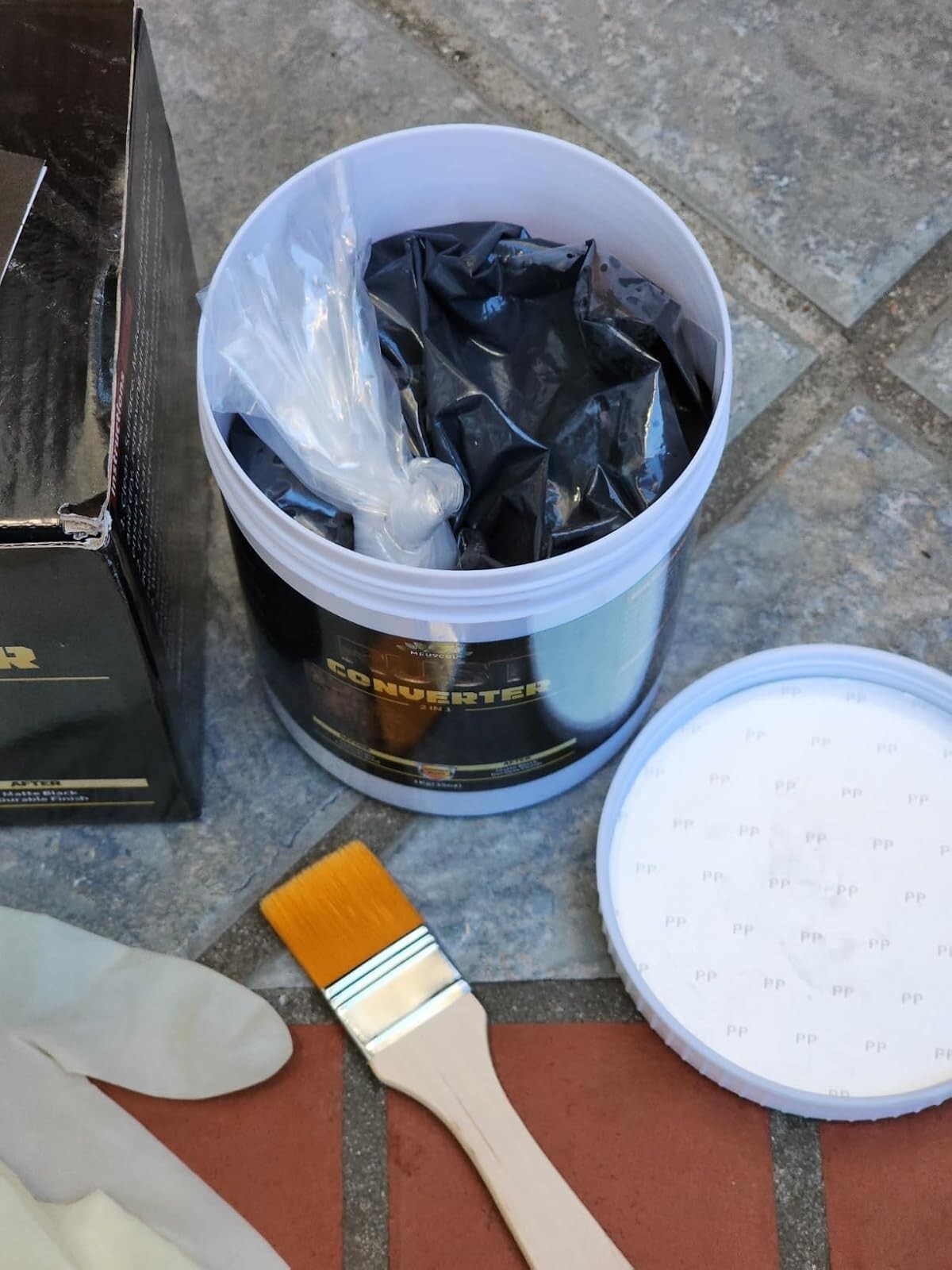 2in1 Rust Converter & Metal Primer, 35 Floz Black Rust Inhibitor Paint for Metal