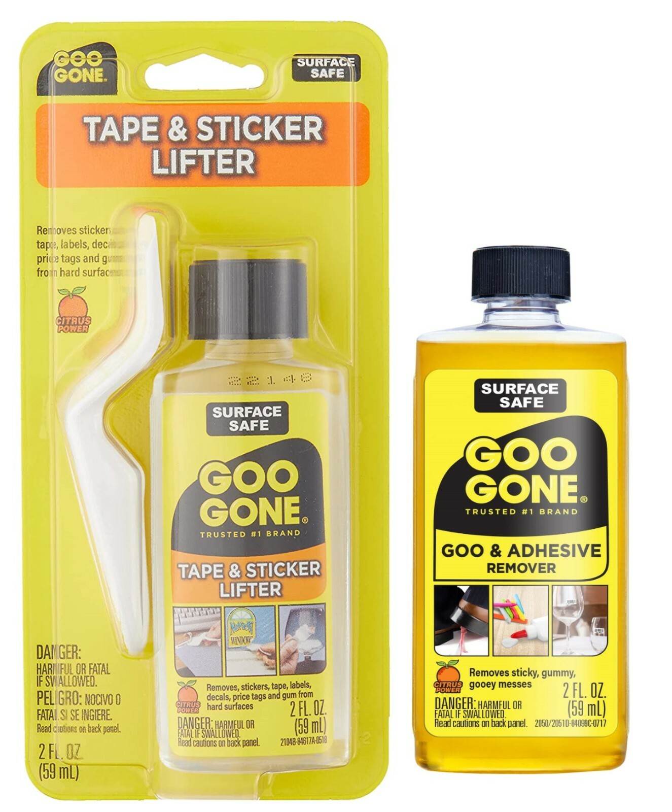 Goo Gone Adhesive Remover – 2oz + Goo Gone Tape Remover 2 oz  + Sticker Lifter