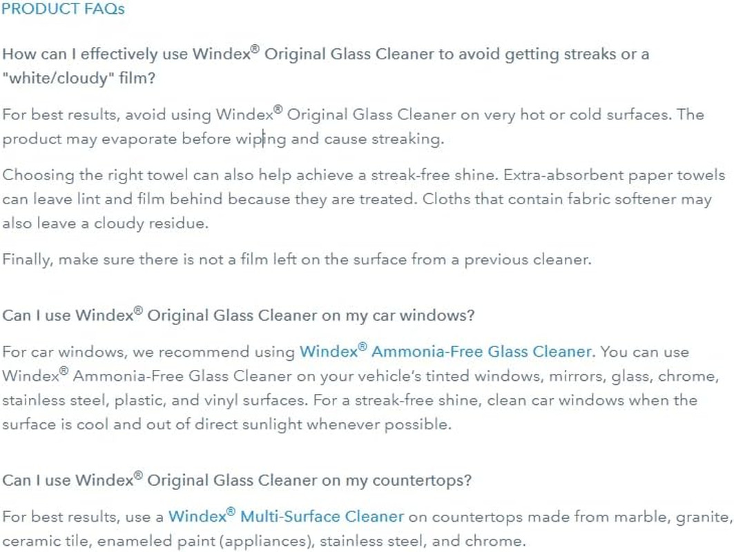 Windex Glass and Window Cleaner Spray Bottle, Bottle Made from 100% Recovered Co
