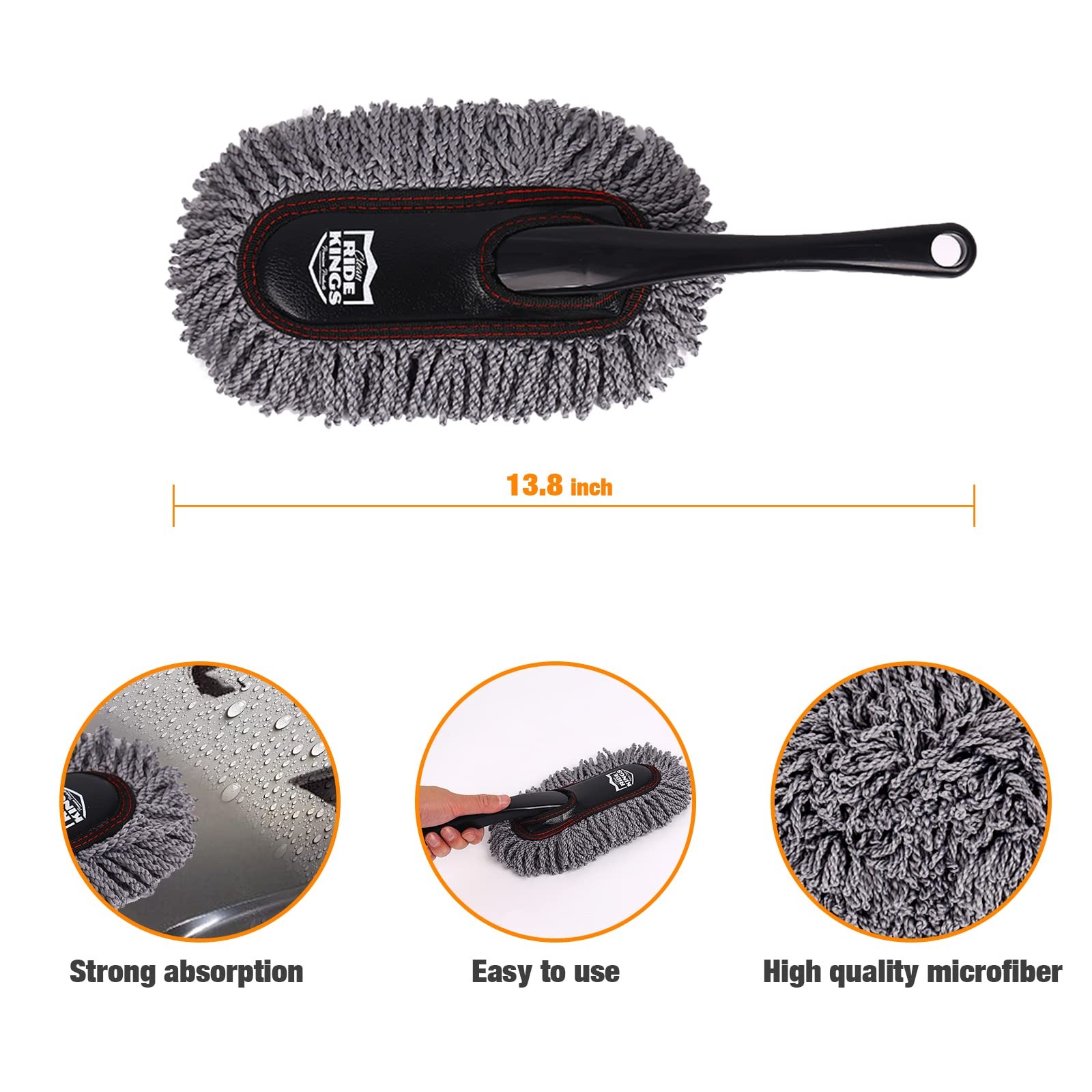 Auto Duster Extendable Handle, Car Duster Set, Scratch Large and Small Brushe…