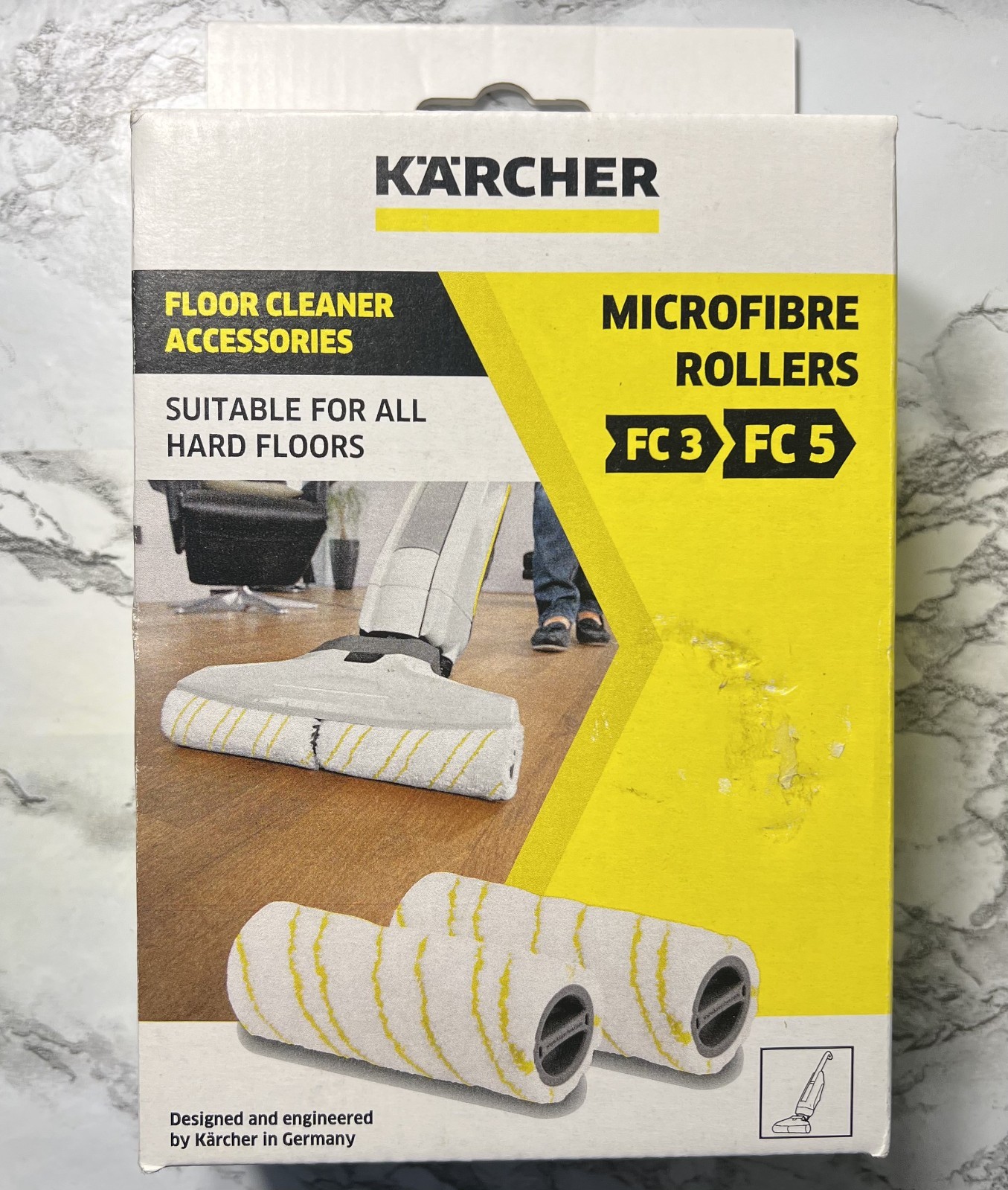 Kärcher FC Floor Cleaner Microfiber Multi-Surface Replacement Roller – 2-Pack