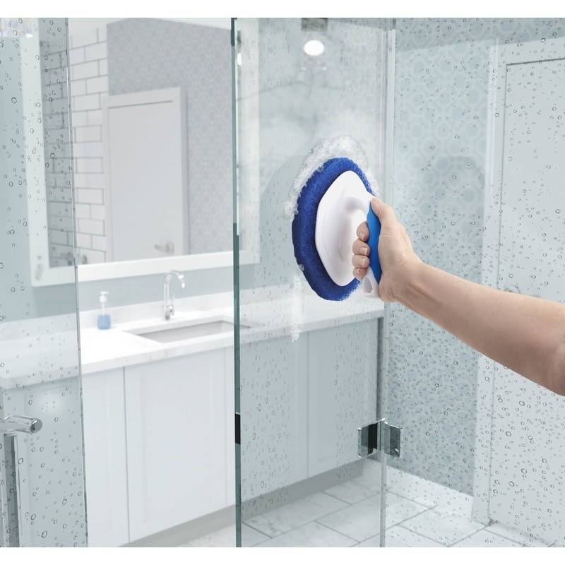 Handheld Diamond Scrubber Non-Scratch Antimicrobial Tub Tile Bath Cleaning New