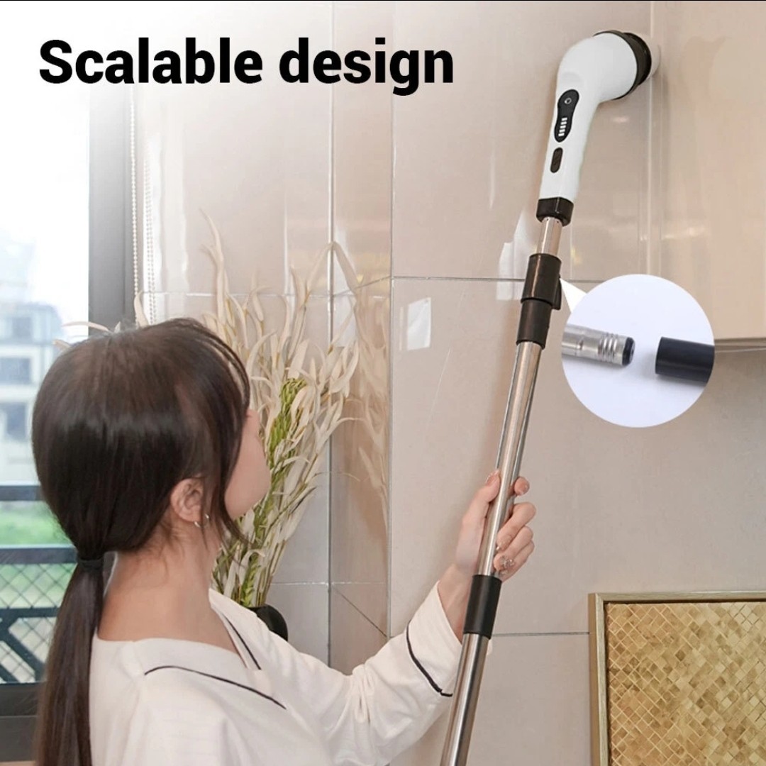 9-in-1 Electric Spin Scrubber Cordless Power Cleaning Brush Rechargeable used 1x