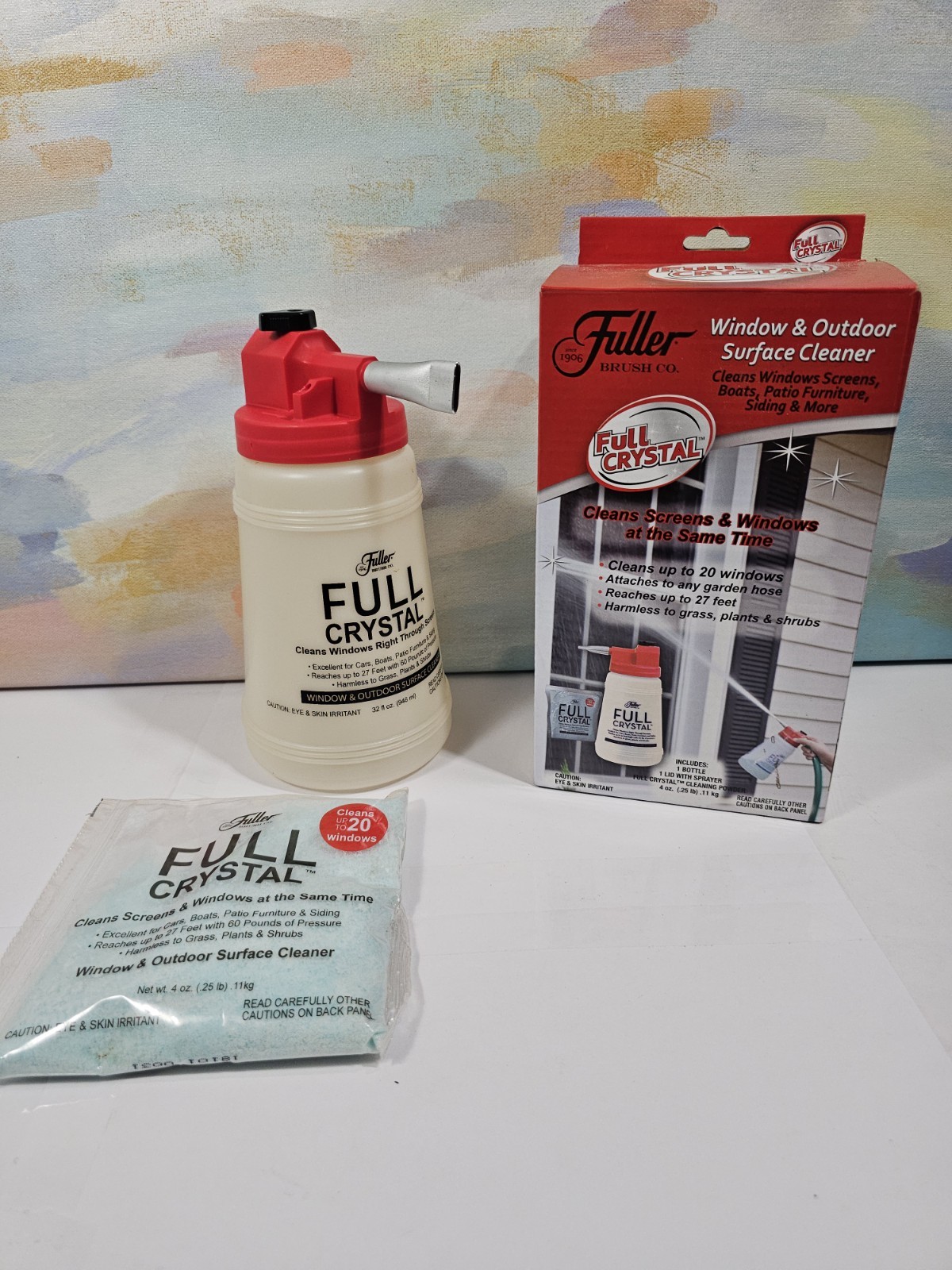 Fuller Brush Co. Full Crystal Window Cleaner Refill Box *1x Cleaner Packets*