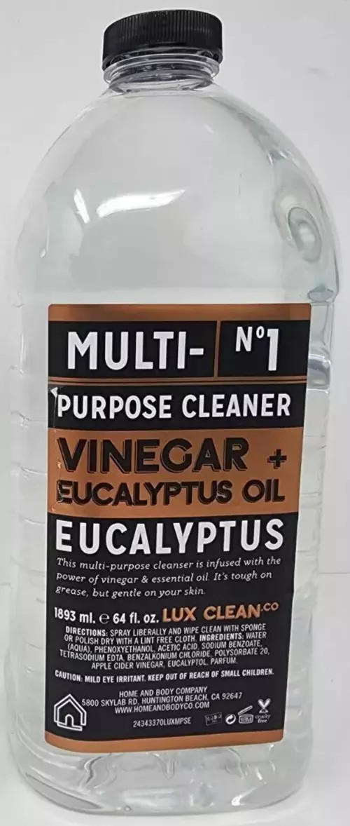 Lux Clean Co No 1 Vinegar & Eucalyptus Oil Multi-Purpose Cleaner REFILL 64 oz