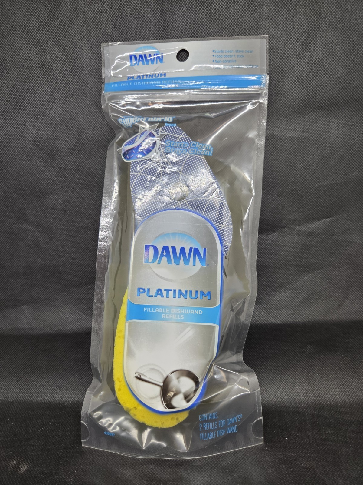 Dawn Platinum Dishwand Super Fabric Heavy Duty Refill Sponge 2ct Factory Seal