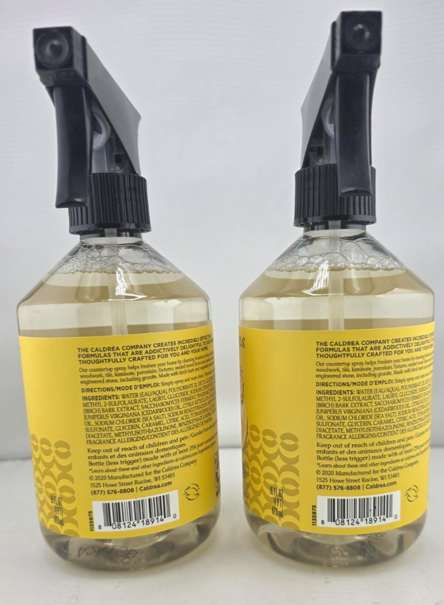 Caldrea Multi-Surface Countertop Spray , SEA SALT NEROLI 16 fl oz – ( 2 pc )