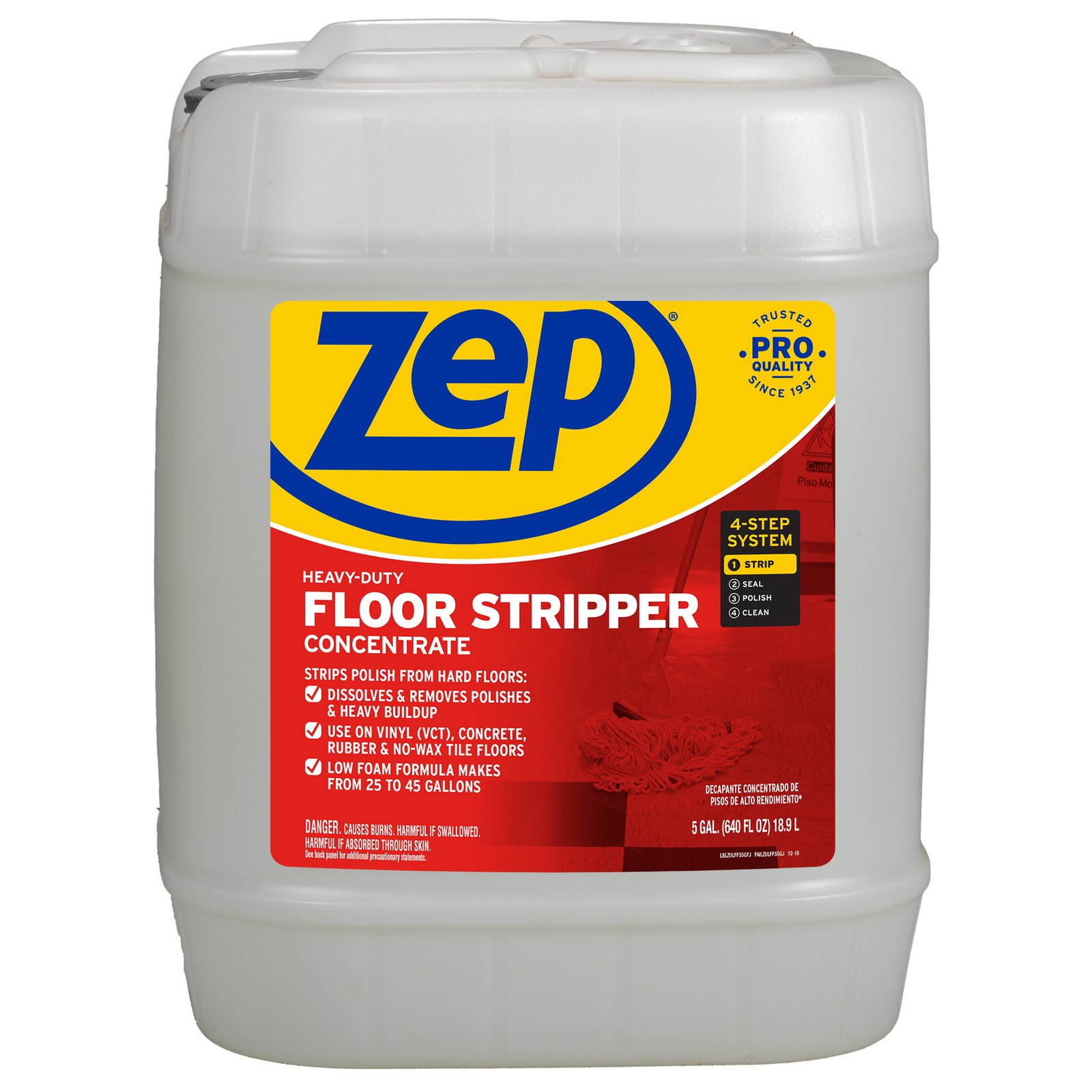 Zep Heavy-Duty Floor Stripper Ammonia Free Concentrate – 5 Gallon (1 Pail)