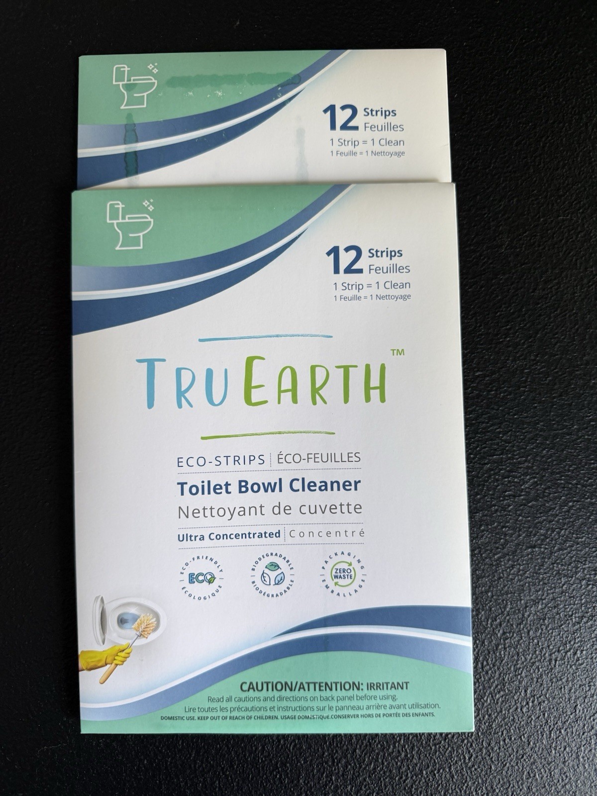 2 Packs TRU EARTH Eco-Strips Toilet Bowl Cleaner 12 Each, 24 Total Strips