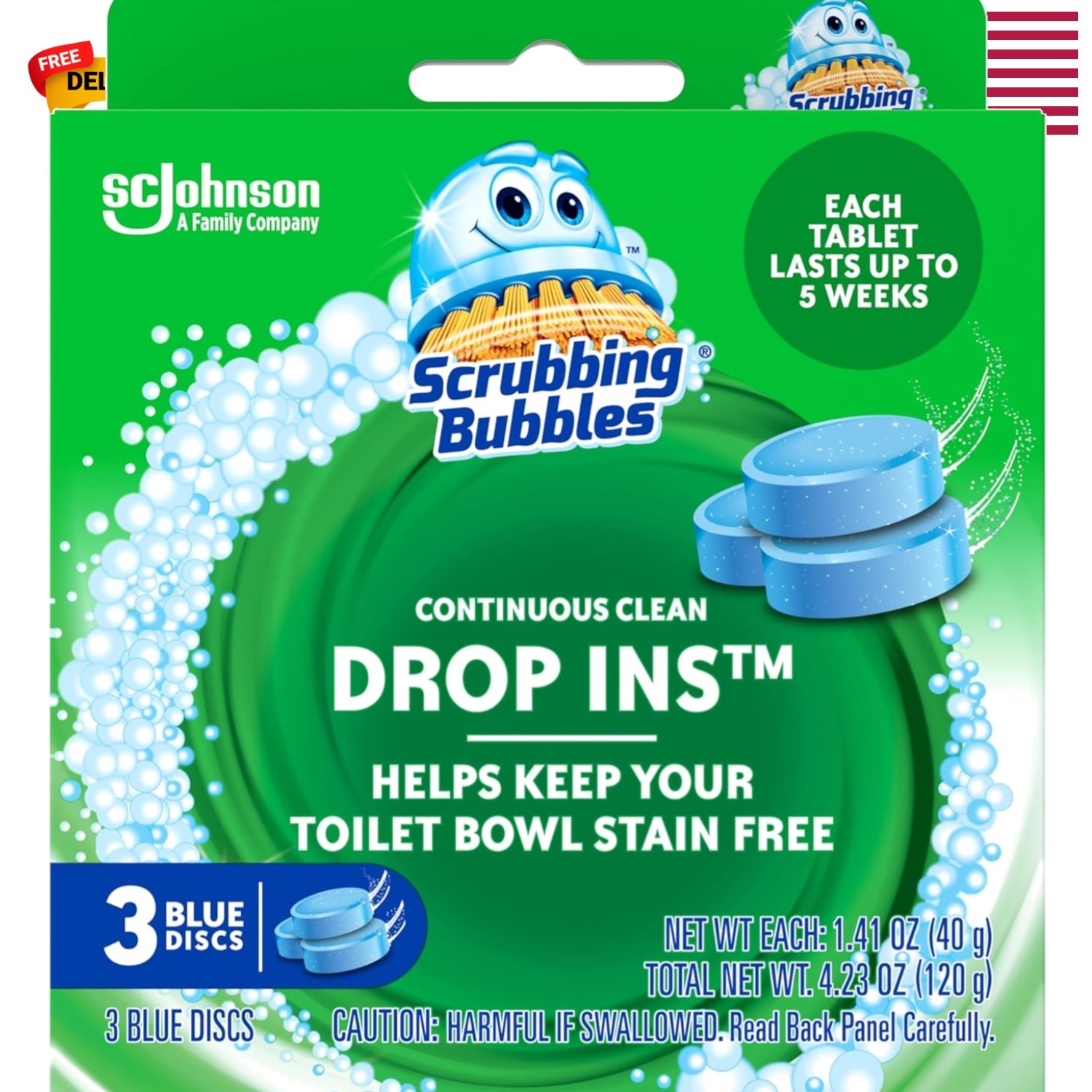 Continuous Clean Toilet Tablets, 3 Count – Eliminate Stains & Odors Effortlessly