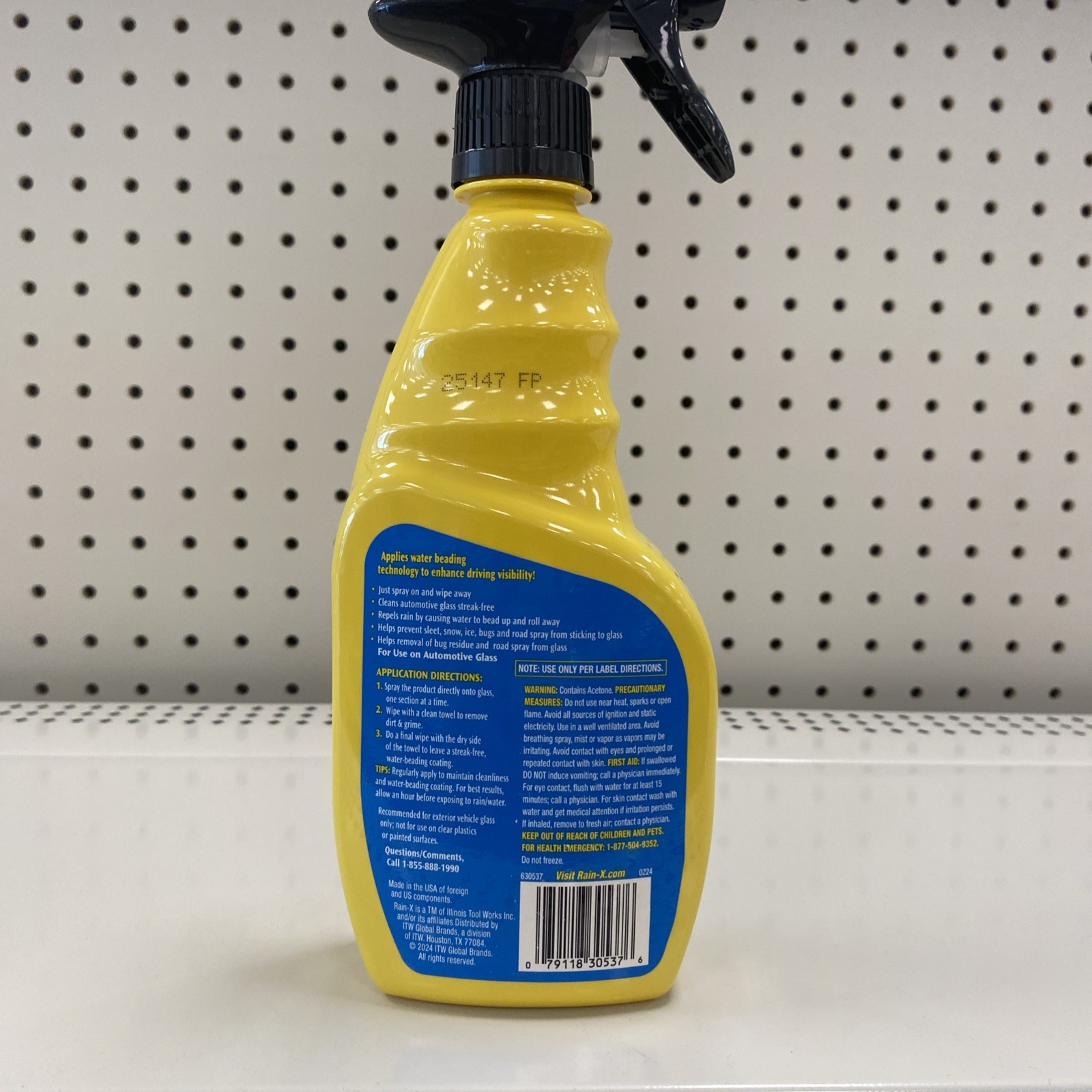 RainX 2-in-1 Glass Cleaner Rain Repellent Windshield Window Water Beading Spray