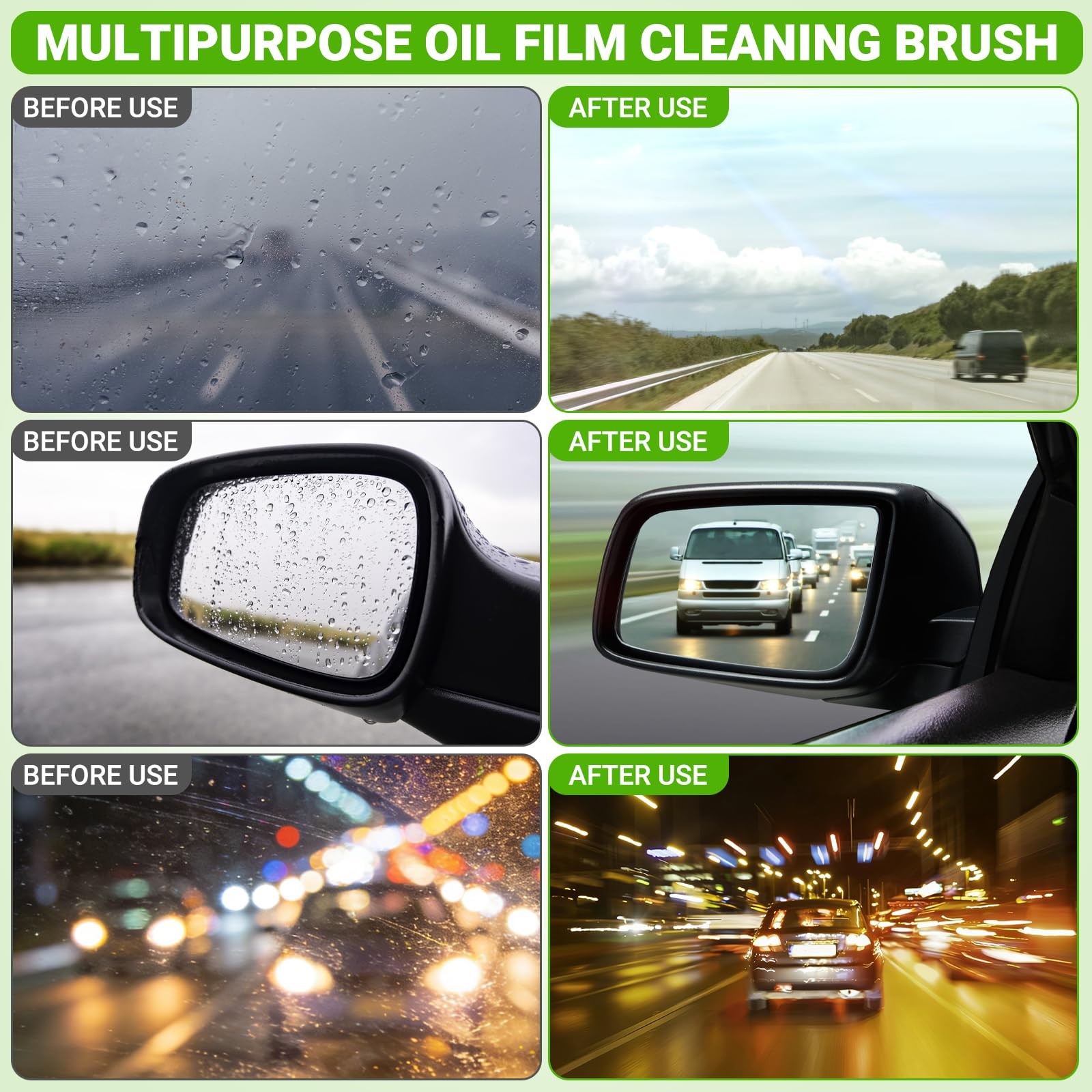 2026 Upgraded Clear Vision Glass Cleaner 2-piece Set, 2.0 Upgraded Oil-Free c…