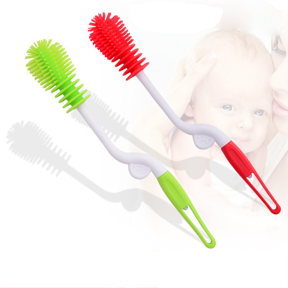 Household Cleaning Brush Silicone Bottle Cleaner Cup Scrubbing Tool