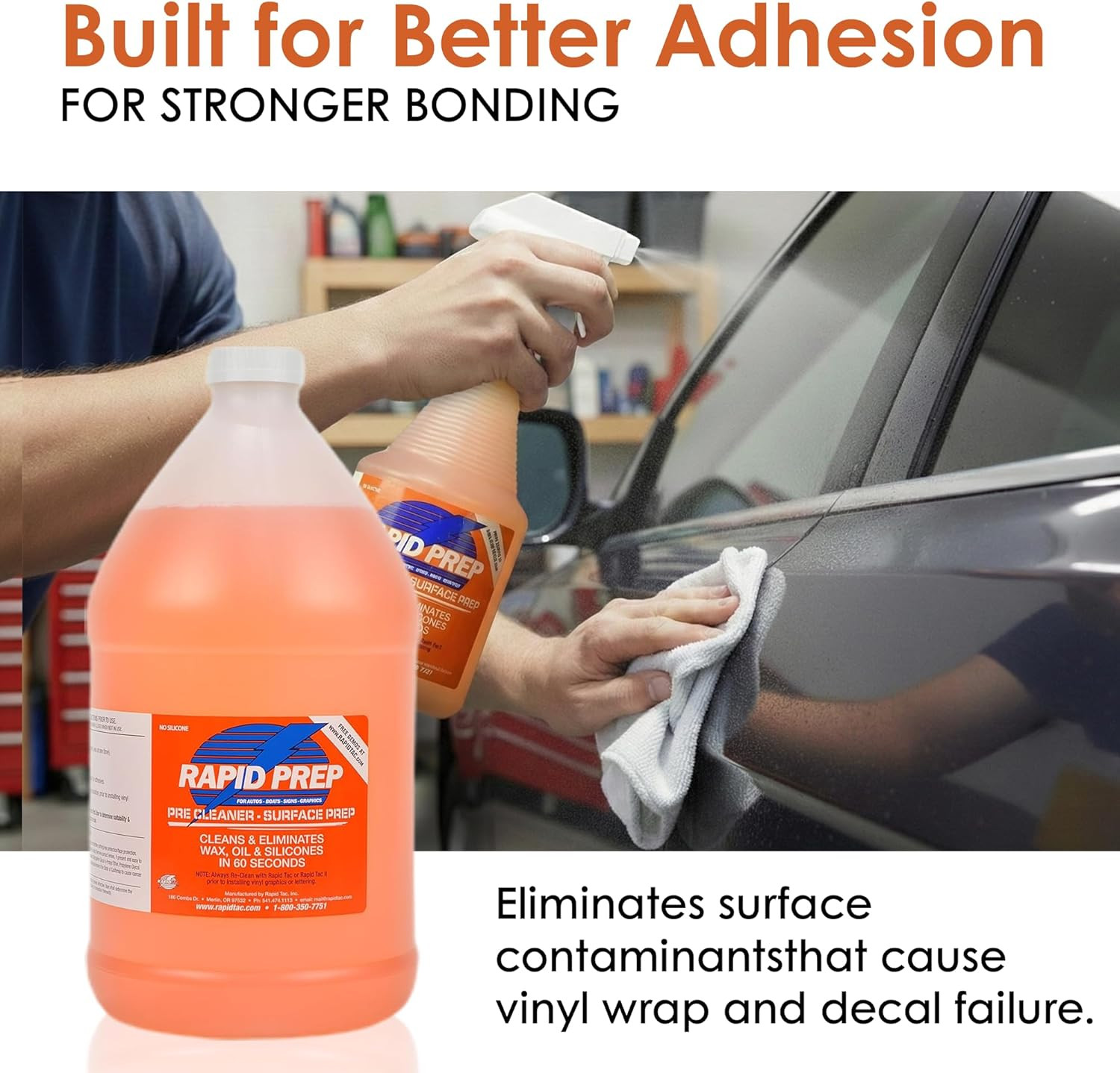 Rapid Prep Surface Cleaner 128 Oz | Safe Water Based Solution Removes Wax, Greas